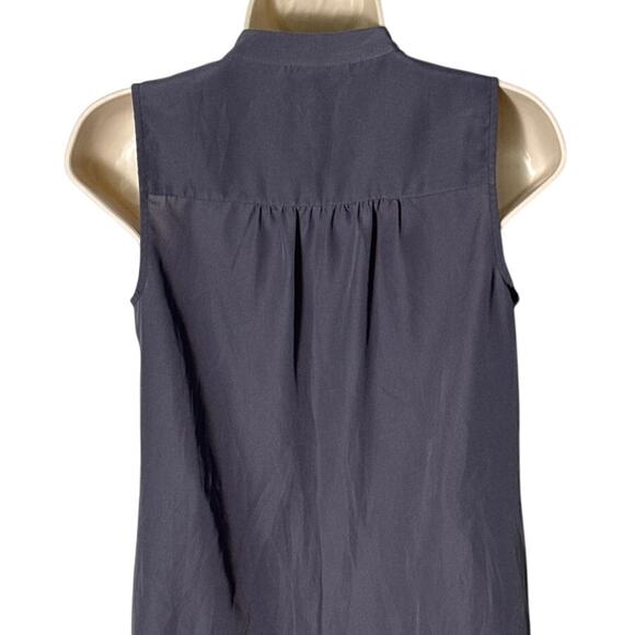 J. Crew Women's Sleeveless Button Down Blouse Gray Size 0 - Picture 7 of 7